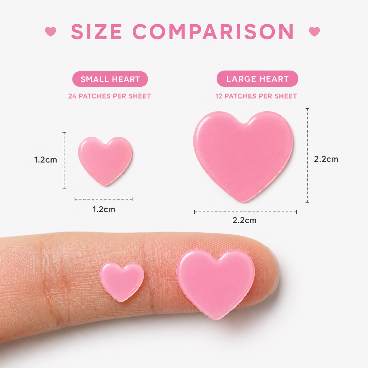 PatchPop™ Heart Hydrocolloid Pimple Patches